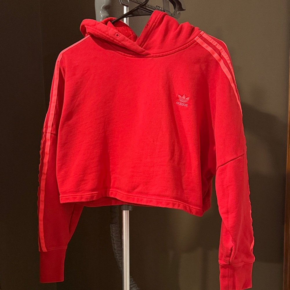 Adidas Scarlet Cropped Hoodie